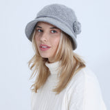 Women Winter Hats Knitted Hat Women's Autumn and Winter Flower Thickened Warm Hat