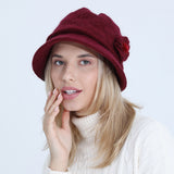 Women Winter Hats Knitted Hat Women's Autumn and Winter Flower Thickened Warm Hat