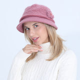 Women Winter Hats Knitted Hat Women's Autumn and Winter Flower Thickened Warm Hat