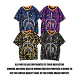 WGM Shirt Summer Camouflage Stitching Color Loose Short Sleeve T-shirt