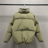 Fog Fear of God Essentials Coat Double Line down Jacket Solid Color Stand Collar Bread Cotton Coat Jacket