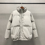 Fog Fear of God Essentials Coat Double Line down Jacket Solid Color Stand Collar Bread Cotton Coat Jacket