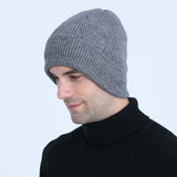 Women Winter Hats Autumn and Winter Fleece-Lined Thickened Knitted Warm Pullover Cap
