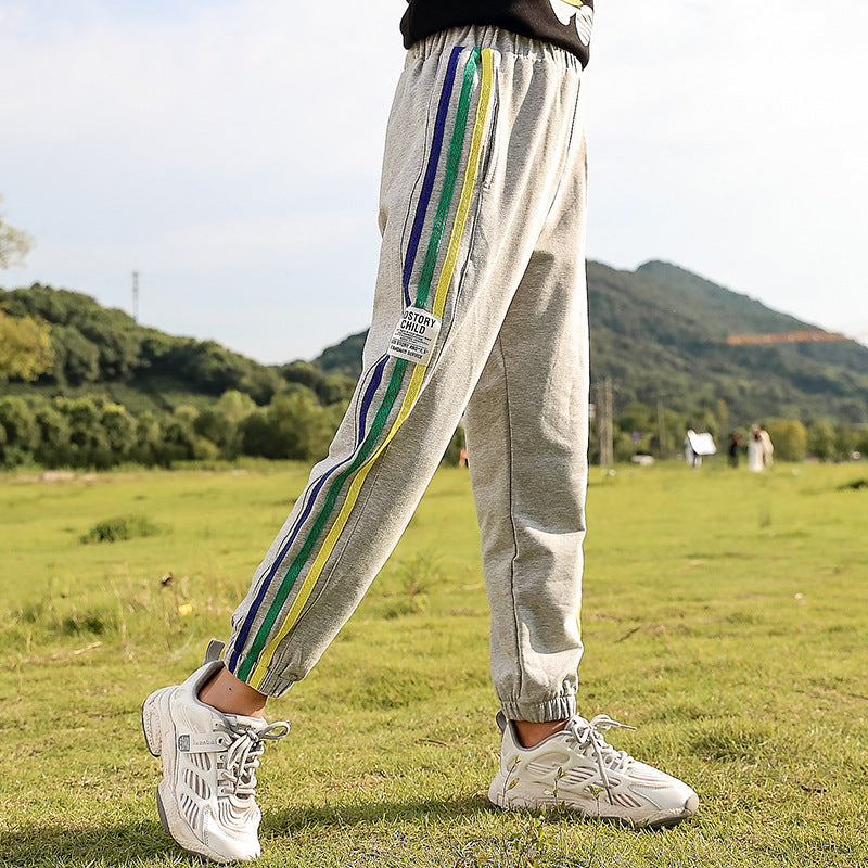 Girls Spring and Autumn Trousers Children Loose Track Pants Girl Spring Clothes