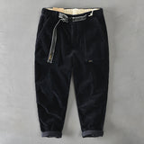 Mens Corduroy Pants Fall Winter Men Cotton Corduroy Solid Color Casual Japanese Overalls