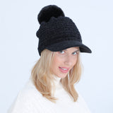 Women Winter Hats Women's Autumn and Winter Fleece-Lined Thickened Knitted Hat Soft Warm