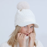 Women Winter Hats Women's Autumn and Winter Fleece-Lined Thickened Knitted Hat Soft Warm