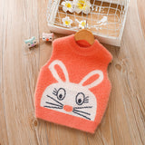 Boys Sweater Vest Autumn and Winter Wool Pullover Cute Bunny Baby Knitted Vest