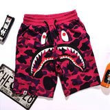 Shark Print Bape Shorts Shark Logo Printed Men'S And Women'S Couple Shorts