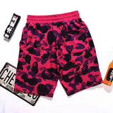 Shark Print Bape Shorts Shark Logo Printed Men'S And Women'S Couple Shorts