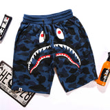 Shark Print Bape Shorts Shark Logo Printed Men'S And Women'S Couple Shorts