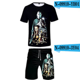 Michael Myers T Shirt Printed Beach Pants Short Sleeve T-shirt Casual