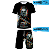 Michael Myers T Shirt Printed Beach Pants Short Sleeve T-shirt Casual