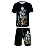 Michael Myers T Shirt Printed Beach Pants Short Sleeve T-shirt Casual