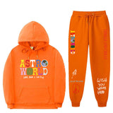 Travis Scott Astroworld Hoodie & Pant 2 Piece Set Sweatshirt Suit Fashion Casual Men's and Women's Sweatshirt