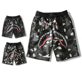 Shark Print Bape Shorts Shark Print Bape Men And Women Couple Cross-Border