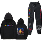 Travis Scott Astroworld Hoodie & Pant 2 Piece Set Travis Scott Astroworld Sweater Suit Fashion Casual Men