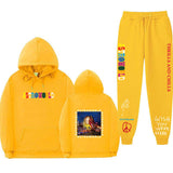 Travis Scott Astroworld Hoodie & Pant 2 Piece Set Travis Scott Astroworld Sweater Suit Fashion Casual Men