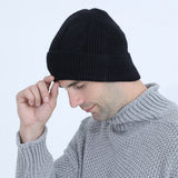 Women Winter Hats Autumn and Winter Fleece-Lined Thickened Knitted Warm Pullover Cap