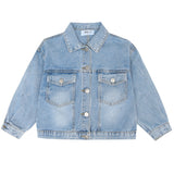 Children Girl Embellish Denim Jacket Autumn Children Fashion Tops