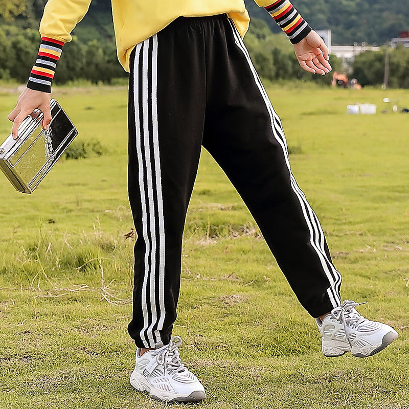 Girls Spring and Autumn Trousers Children Loose Track Pants Girl Spring Clothes