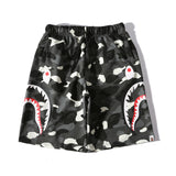Shark Print Bape Shorts Shark Casual Shorts Summer Sports Shorts