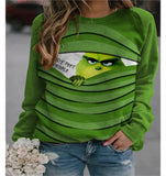 Grinch Hoodie 3D Printing Casual Sweatshirt Women