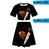 Michael Myers T Shirt Spring Printed Women's Casual Skirt
