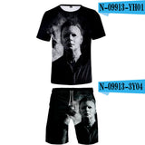 Michael Myers T Shirt Printed Beach Pants Short Sleeve T-shirt Casual