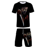 Michael Myers T Shirt Printed Beach Pants Short Sleeve T-shirt Casual