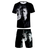 Michael Myers T Shirt Printed Beach Pants Short Sleeve T-shirt Casual