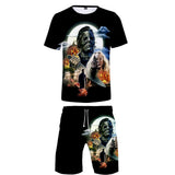 Michael Myers T Shirt Printed Beach Pants Short Sleeve T-shirt Casual