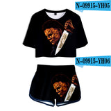 Michael Myers T Shirt Spring Printed Casual Sports Women'S Suit