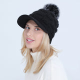 Women Winter Hats Autumn and Winter Peaked Cap Knitted Wool Keep Warm Hat