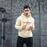 Men Graphic Hoodie You Matter Men's and Women's Printed Fleece Hooded Jacket Thickened Sweater