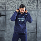 Men Graphic Hoodie Virginty Rocks Men's and Women's Printed Fleece Hooded Jacket Thickened Sweater