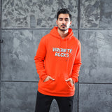 Men Graphic Hoodie Virginty Rocks Men's and Women's Printed Fleece Hooded Jacket Thickened Sweater