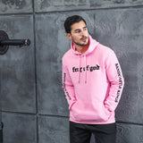 Men Graphic Hoodie Autumn and Winter Fleece-Lined Thick Loose Ulzzang Coat