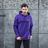 Men Graphic Hoodie Autumn and Winter Fleece-Lined Thick Loose Ulzzang Coat