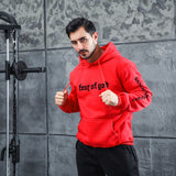 Men Graphic Hoodie Autumn and Winter Fleece-Lined Thick Loose Ulzzang Coat