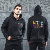 Men Graphic Hoodie Singer Travis Scott Astroworld Men's and Women's Printed Velvet Padded Hooded Sweatshirt