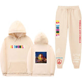 Travis Scott Astroworld Hoodie & Pant 2 Piece Set Travis Scott Astroworld Sweater Suit Fashion Casual Men