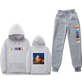 Travis Scott Astroworld Hoodie & Pant 2 Piece Set Travis Scott Astroworld Sweater Suit Fashion Casual Men