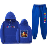 Travis Scott Astroworld Hoodie & Pant 2 Piece Set Travis Scott Astroworld Sweater Suit Fashion Casual Men