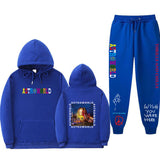 Travis Scott Astroworld Hoodie & Pant 2 Piece Set Travis Scott Astroworld Sweater Suit Fashion Casual Men