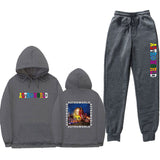 Travis Scott Astroworld Hoodie & Pant 2 Piece Set Travis Scott Astroworld Sweater Suit Fashion Casual Men