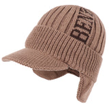 Men Winter Hats Knitted Hat Duck Tongue Men plus Fluff Hat