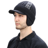 Men Winter Hats Knitted Hat Duck Tongue Men plus Fluff Hat