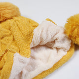 Women Winter Hats Winter Fleece-Lined Knitted Hat Fashionable Warm Hat