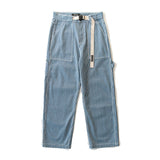 Man Fall Outfits Cargo Pants Vintage Straight Striped Overalls Washed Jeans Unisex Wear